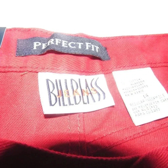 Vintage BILL BLASS 90’s Perfect Fit Lower Rise Boot Cut Red Jeans Size 14 NWT - Picture 5 of 5